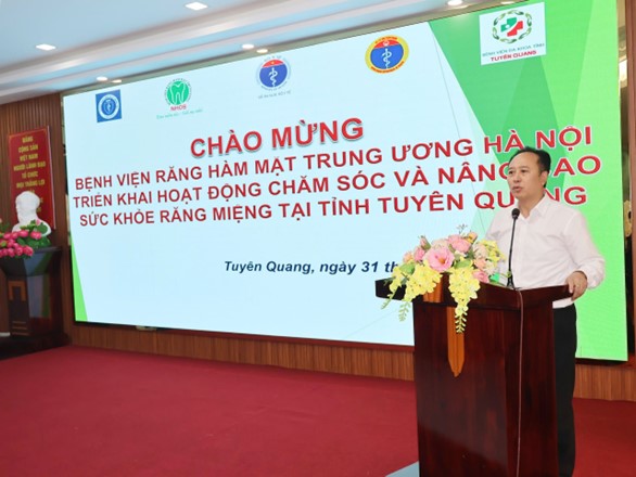 PGS.TS Trần Cao Bính, Giám đốc Bệnh viện Răng Hàm Mặt Trung ương Hà Nội phát biểu